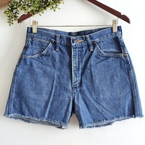 Vintage Maverick Denim Cutoff Shorts High Rise USA Western Rivet Back Y2K